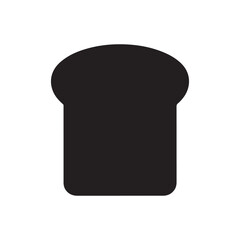 bread icon isolated, sign symbol of slice toast, vector illustration in black
