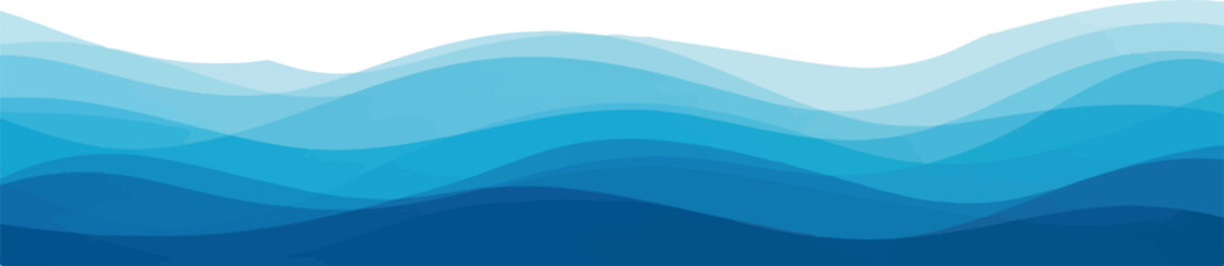 Abstract blue ocean wave pattern calm and peaceful gradient background design