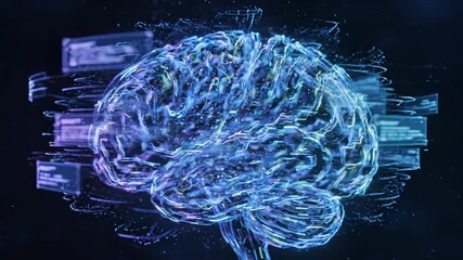 digital brain data flow fake news concept - Powered by Adobe