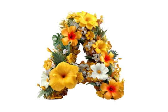 Floral letter 'A' design - Powered by Adobe