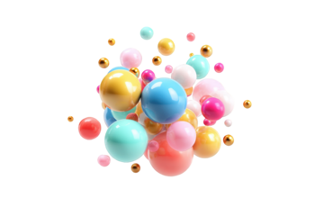 Colorful cluster of spheres (1)