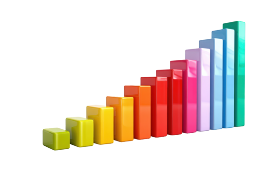 Colorful, ascending bar graph (1)