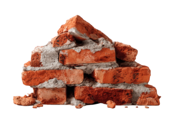 Pile of broken red bricks (4)