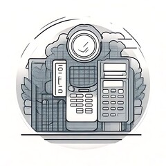Point of Sale System Illustration for Business Transactions.