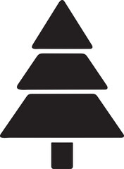  Simple Black Christmas Tree Icon