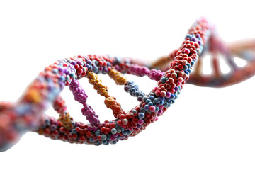 DNA helix with colorful nucleotides