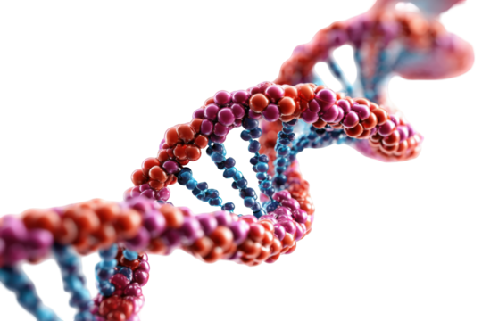 DNA double helix, vibrant colors (1)