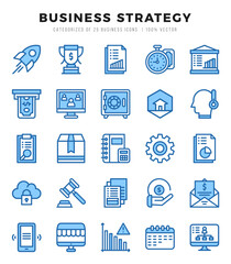 Business Strategy Two Color icons. Vector Two Color illustration.