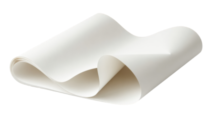 Rolled up white fabric