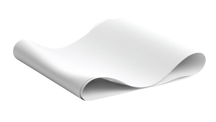 Rolled white sheet of material