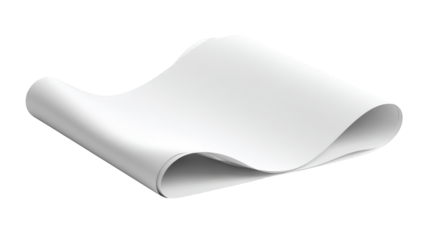 Rolled white sheet of material