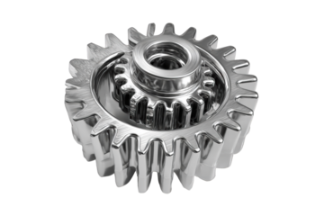 Metallic gears in intricate mechanism