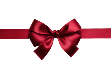 Red satin ribbon bow on black background (5)