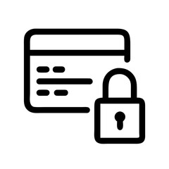 Secure payment method icon for financial security