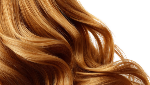Close-up of golden-blonde wavy hair