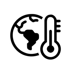 Global warming icon for climate change awareness