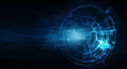 2d illustration Abstract futuristic electronic circuit technology background. 2D