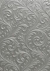 Fototapeta premium Elegant silver floral pattern