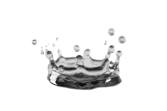 Water splash crown shape