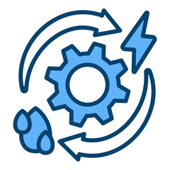 Hydro Power Single Icon Vector Collection 