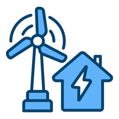 Wind Energy Single Icon Vector Collection 