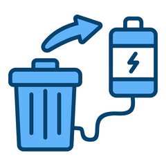 Waste Bin Single Icon Vector Collection 