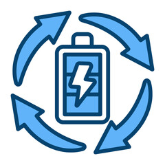 Battery Single Icon Vector Collection 