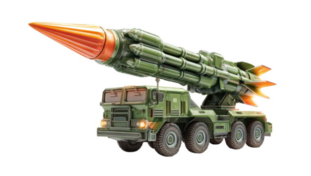 Military missile launcher vehicle