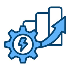Productivity Energy Single Icon Vector Collection 