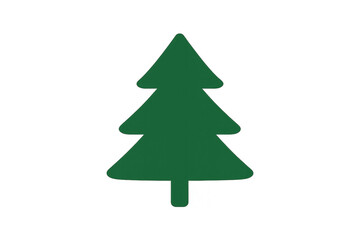 Fototapeta premium Christmas tree icon simplifying winter holidays, festive celebrations, and seasonal greetings with evergreen symbol