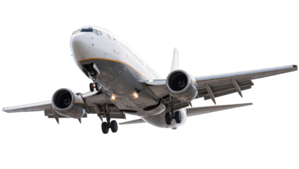 Commercial airplane in flight