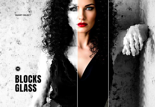 Blocks Glass Texture Image Effect