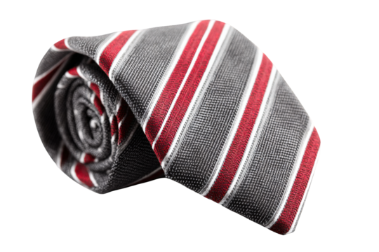 Rolled necktie with horizontal stripes (1)