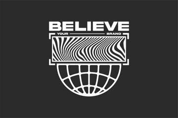 typography streetwear urban fashion template for printing
