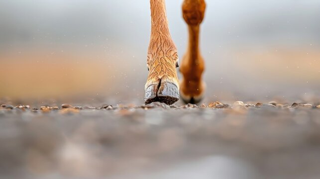 A close-up of an antelope's hoof, adapted for running and navigating rough terrain.