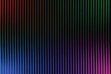 Abstract multicolored gradient vertical lines on black background