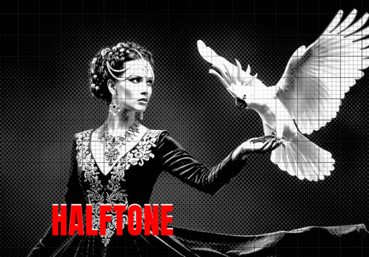 Halftone Photo Effect Template