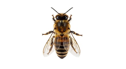 Bee on White Background
