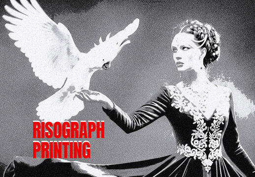 Risograph Printing Photo Effect