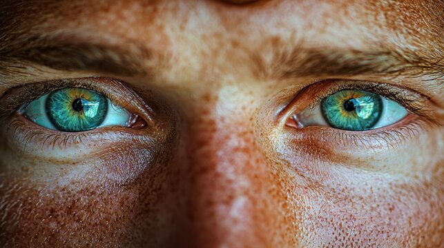 Close-up of intense, expressive eyes