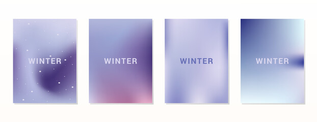 ILLUSTRATION WINTER POSTER BACKGROUND WITH SNOWY GRADIENT BLUE COLOR CHRISTMAS DESIGN GODD FOR FLYER, BANNERS, PRINT, WEBSITE, WALLPAPER, COVER DESIGN, GREETING CARD