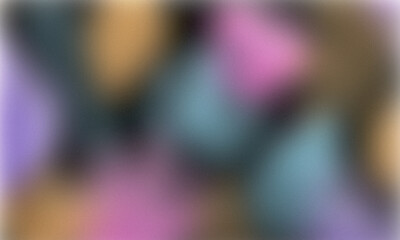 Abstract swirls of purple teal pink and gold paint blended art