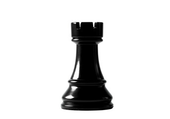 Chess rook piece shines in sophisticated simplicity