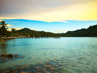 Beautiful sunset at the sea, Koh Kood, Trat, Thailand