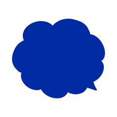 Black cloud-shaped speech bubble for message and comic design / メッセージやコミックデザインに使える黒い雲型吹き出し素材