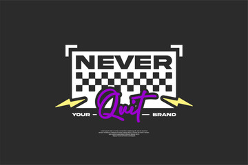 typography streetwear urban fashion template for printing