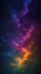 Fototapeta premium Vibrant cosmic galaxy mobile wallpaper.