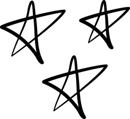 Hand drawn stars outline