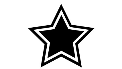 silver star on white background
