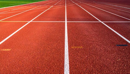 Running Track Lanes - A Close-Up Perspective of Athletic Competition.